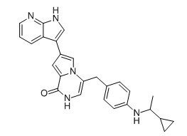Pyrrolo[1,2-a]pyrazin-1(2H)-one,4-[[4-[(1-cyclopropylethyl)amino]phenyl]methyl]-7-(1H-pyrrolo[2,3-b]pyridin-3-yl)-
