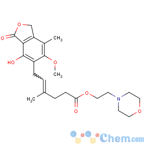 CAS No:115007-34-6;128794-94-5 2-morpholin-4-ylethyl<br />(E)-6-(4-hydroxy-6-methoxy-7-methyl-3-oxo-1H-2-benzofuran-5-yl)-4-<br />methylhex-4-enoate