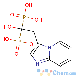 CAS No:180064-38-4;127657-42-5 (1-hydroxy-2-imidazo[1,2-a]pyridin-3-yl-1-phosphonoethyl)phosphonic acid