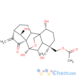 CAS No:10-33-3 (1beta,6beta,7alpha,8alpha,13alpha,14R)-1,6,7,14-tetrahydroxy-15-oxo-7,20-epoxykaur-16-en-18-yl acetate