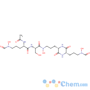 CAS No:100157-28-6 L-Serinamide,N2-acetyl-N5-formyl-N5-hydroxy-L-ornithyl-N-[3-[(2S,5S)-5-[3-(formylhydroxyamino)propyl]-3,6-dioxo-2-piperazinyl]propyl]-N-hydroxy-