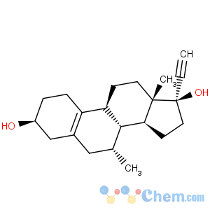 CAS No:100239-45-0 19-Norpregn-5(10)-en-20-yne-3,17-diol,7-methyl-, (3b,7a,17a)-