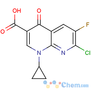 CAS No:100361-18-0 7-chloro-1-cyclopropyl-6-fluoro-4-oxo-1,8-naphthyridine-3-carboxylic<br />acid