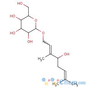 CAS No:100462-37-1 (2R,3R,4S,5S,6R)-2-[(2E)-4-hydroxy-3,7-dimethylocta-2,<br />6-dienoxy]-6-(hydroxymethyl)oxane-3,4,5-triol
