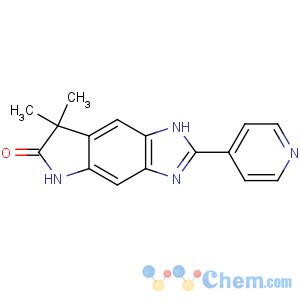 CAS No:100510-33-6 7,7-dimethyl-2-pyridin-4-yl-1,5-dihydropyrrolo[2,3-f]benzimidazol-6-one