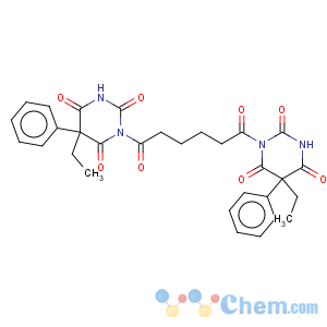 CAS No:100596-78-9 2,4,6(1H,3H,5H)-Pyrimidinetrione,1,1'-(1,6-dioxo-1,6-hexanediyl)bis[5-ethyl-5-phenyl-