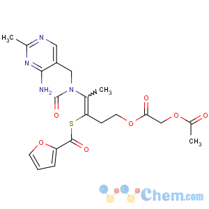 CAS No:10072-48-7 Acetic acid,2-(acetyloxy)-,4-[[(4-amino-2-methyl-5-pyrimidinyl)methyl]formylamino]-3-[(2-furanylcarbonyl)thio]-3-penten-1-ylester