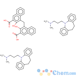 CAS No:10075-24-8 4,4'-methylenebis[3-hydroxy-2-naphthoic] acid, compound with 10,11-dihydro-N,N-dimethyl-5H-dibenz[b,f]azepine-5-propylamine (1:2)