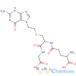 CAS No:100840-34-4 Glycine, L-g-glutamyl-S-[2-(2-amino-1,6-dihydro-6-oxo-7H-purin-7-yl)ethyl]-L-cysteinyl-(9CI)