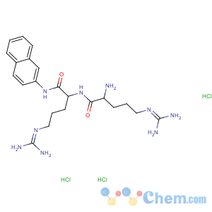 CAS No:100900-26-3 (2S)-2-amino-5-(diaminomethylideneamino)-N-[(2S)-5-<br />(diaminomethylideneamino)-1-(naphthalen-2-ylamino)-1-oxopentan-2-yl]<br />pentanamide