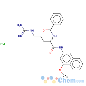 CAS No:100900-33-2 Benzamide,N-[(1S)-4-[(aminoiminomethyl)amino]-1-[[(4-methoxy-2-naphthalenyl)amino]carbonyl]butyl]-,monohydrochloride (9CI)
