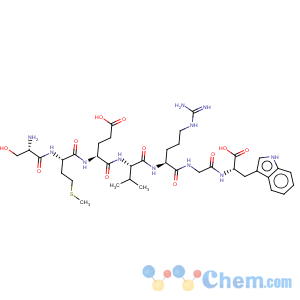 CAS No:100930-04-9 L-Tryptophan,L-seryl-L-methionyl-L-a-glutamyl-L-valyl-L-arginylglycyl- (9CI)