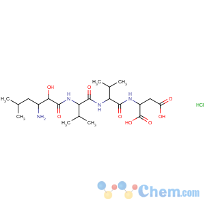 CAS No:100938-10-1 L-Aspartic acid,N-[(2S,3R)-3-amino-2-hydroxy-5-methyl-1-oxohexyl]-L-valyl-L-valyl-,monohydrochloride (9CI)