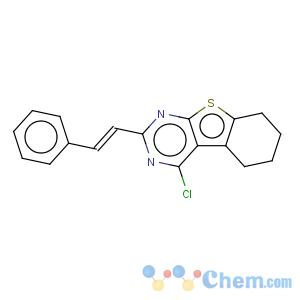 CAS No:101130-32-9 4-chloro-2-[2-phenylvinyl]-5,6,7,8-tetrahydro[1]benzothieno[2,3-d]pyrimidine