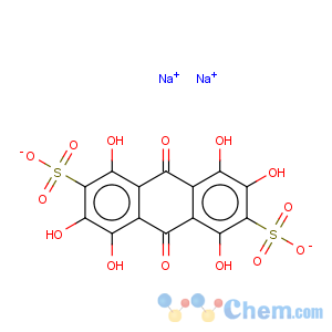 CAS No:10114-40-6 2,6-Anthracenedisulfonicacid, 9,10-dihydro-1,3,4,5,7,8-hexahydroxy-9,10-dioxo-, sodium salt (1:2)