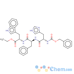 CAS No:10119-01-4 L-Tryptophan,N-[N-[N-[(phenylmethoxy)carbonyl]-L-histidyl]-L-phenylalanyl]-, ethyl ester(9CI)
