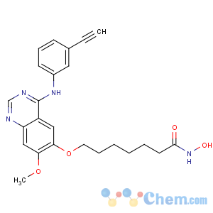 CAS No:1012054-59-9 7-[4-(3-ethynylanilino)-7-methoxyquinazolin-6-yl]oxy-N-<br />hydroxyheptanamide