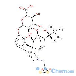 CAS No:101224-22-0 b-D-Glucopyranosiduronic acid, (5a,7a)-17-(cyclopropylmethyl)-4,5-epoxy-18,19-dihydro-7-[(1S)-1-hydroxy-1,2,2-trimethylpropyl]-6-methoxy-6,14-ethenomorphinan-3-yl
