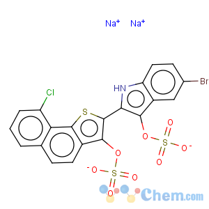 CAS No:10134-35-7 1H-Indol-3-ol,5-bromo-2-[9-chloro-3-(sulfooxy)naphtho[1,2-b]thien-2-yl]-, 3-(hydrogensulfate), sodium salt (1:2)