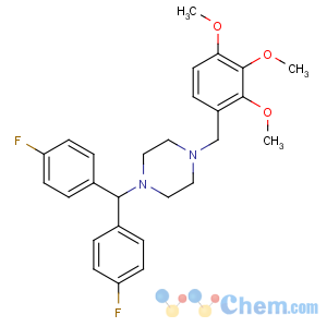 CAS No:101477-55-8 1-[bis(4-fluorophenyl)methyl]-4-[(2,3,<br />4-trimethoxyphenyl)methyl]piperazine