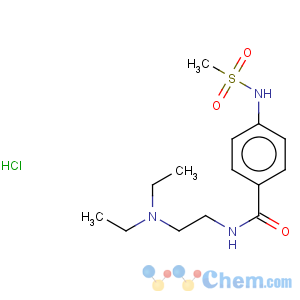 CAS No:101526-62-9 Benzamide,N-[2-(diethylamino)ethyl]-4-[(methylsulfonyl)amino]-, hydrochloride (1:1)