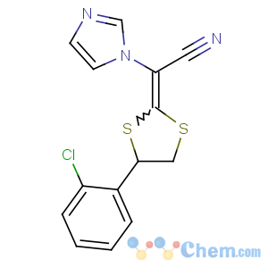 CAS No:101530-10-3 (2E)-2-[4-(2-chlorophenyl)-1,<br />3-dithiolan-2-ylidene]-2-imidazol-1-ylacetonitrile