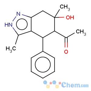 CAS No:101587-85-3 Ethanone,1-(4,5,6,7-tetrahydro-6-hydroxy-3,6-dimethyl-4-phenyl-2H-indazol-5-yl)-