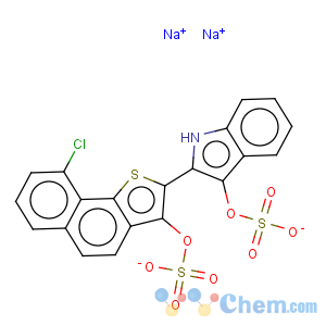 CAS No:10169-52-5 1H-Indol-3-ol,2-[9-chloro-3-(sulfooxy)naphtho[1,2-b]thien-2-yl]-, 3-(hydrogen sulfate),sodium salt (1:2)