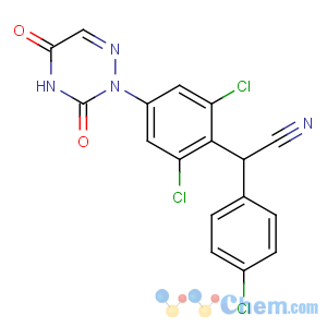 CAS No:101831-37-2 2-(4-chlorophenyl)-2-[2,6-dichloro-4-(3,5-dioxo-1,2,<br />4-triazin-2-yl)phenyl]acetonitrile