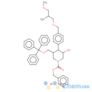 CAS No:1018478-41-5 1-Piperidinecarboxylicacid,3-hydroxy-4-[4-[[(2S)-3-methoxy-2-methylpropoxy]methyl]phenyl]-5-[(triphenylmethoxy)methyl]-,phenylmethyl ester, (3R,4R,5S)-
