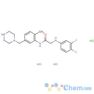 CAS No:1019779-04-4 2-(3,<br />4-difluoroanilino)-N-[2-methyl-5-(piperazin-1-ylmethyl)phenyl]acetamide;<br />trihydrochloride