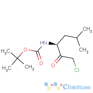 CAS No:102123-85-3 Carbamic acid,[(1S)-1-(chloroacetyl)-3-methylbutyl]-, 1,1-dimethylethyl ester (9CI)