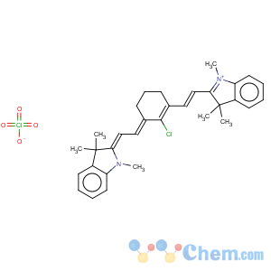 CAS No:102185-03-5 2-(2-[2-Chloro-3-([1,3-dihydro-1,3,3-trimethyl-2H-indol-2-ylidene]ethylidene)-1-cyclohexen-1-yl]ethenyl)-1,3,3-trimethylindolium perchlorate