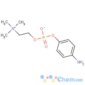 CAS No:102185-28-4 Ethanaminium,2-[[(4-aminophenoxy)hydroxyphosphinyl]oxy]-N,N,N-trimethyl-, inner salt