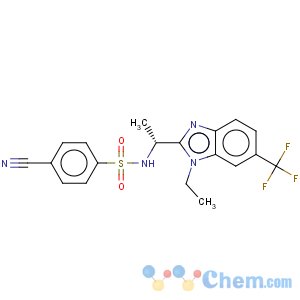 CAS No:1025506-51-7 Benzenesulfonamide, 4-cyano-N-[(1R)-1-[1-ethyl-6-(trifluoromethyl)-1H-benzimidazol-2-yl]ethyl]-