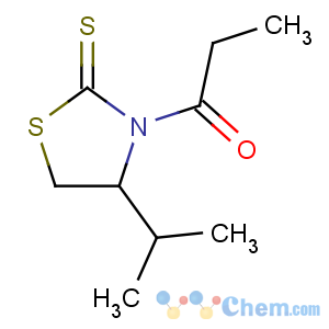 CAS No:102831-92-5 1-(4-propan-2-yl-2-sulfanylidene-1,3-thiazolidin-3-yl)propan-1-one