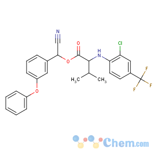 CAS No:102851-06-9 [cyano-(3-phenoxyphenyl)methyl]<br />(2R)-2-[2-chloro-4-(trifluoromethyl)anilino]-3-methylbutanoate