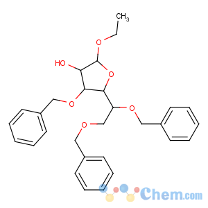 CAS No:10310-32-4 (3R,4R,5R)-5-[1,<br />2-bis(phenylmethoxy)ethyl]-2-ethoxy-4-phenylmethoxyoxolan-3-ol