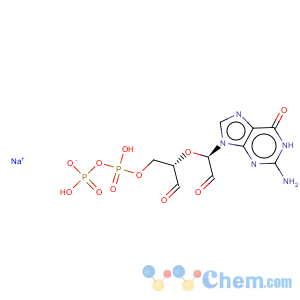 CAS No:103192-43-4 Diphosphoric acid,mono[2-[1-(2-amino-1,6-dihydro-6-oxo-9H-purin-9-yl)-2-oxoethoxy]-3-oxopropyl]ester, disodium salt (9CI)