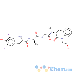 CAS No:103213-42-9 L-Phenylalaninamide,3,5-diiodo-L-tyrosyl-D-alanylglycyl-N-(2-hydroxyethyl)-Na-methyl- (9CI)