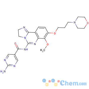 CAS No:1032568-63-0 2-amino-N-[7-methoxy-8-(3-morpholin-4-ylpropoxy)-2,3-dihydroimidazo[1,<br />2-c]quinazolin-5-yl]pyrimidine-5-carboxamide