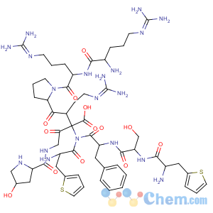 CAS No:103412-42-6 L-Arginine,D-arginyl-L-arginyl-L-prolyl-(4R)-4-hydroxy-L-prolylglycyl-3-(2-thienyl)-L-alanyl-L-seryl-D-phenylalanyl-3-(2-thienyl)-L-alanyl-