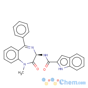 CAS No:103420-82-2 1H-Indole-2-carboxamide,N-[(3R)-2,3-dihydro-1-methyl-2-oxo-5-phenyl-1H-1,4-benzodiazepin-3-yl]-