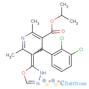 CAS No:103946-15-2 propan-2-yl<br />(4S,5Z)-4-(2,3-dichlorophenyl)-2,6-dimethyl-5-(3H-1,3,<br />4-oxadiazol-2-ylidene)-4H-pyridine-3-carboxylate
