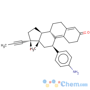 CAS No:104004-92-4 Estra-4,9-dien-3-one,11-(4-aminophenyl)-17-hydroxy-17-(1-propyn-1-yl)-, (11b,17b)-
