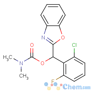 CAS No:104029-82-5 Carbamic acid,dimethyl-, 2-benzoxazolyl(2-chloro-6-fluorophenyl)methyl ester (9CI)