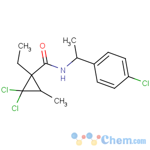 CAS No:104030-54-8 2,<br />2-dichloro-N-[1-(4-chlorophenyl)ethyl]-1-ethyl-3-methylcyclopropane-1-<br />carboxamide