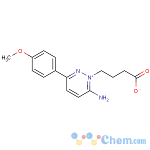 CAS No:104104-50-9 4-[6-amino-3-(4-methoxyphenyl)pyridazin-1-ium-1-yl]butanoate