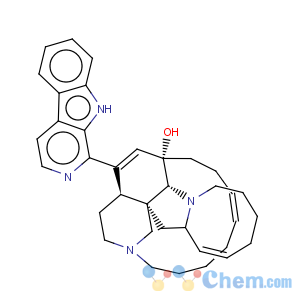 CAS No:104196-68-1 1,13-Etheno-4,21a-methano-1H-azocino[1',2':1,5]pyrrolo[3,2-e]azacyclopentadecin-13(13aH)-ol,2,3,5,6,7,8,11,12,15,16,17,18,20a,21-tetradecahydro-24-(9H-pyrido[3,4-b]indol-1-yl)-,(1R,4S,9Z,13S,13aR,20aR,21aR)-