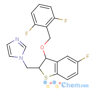 CAS No:104456-79-3 1-[[(2R,3R)-3-[(2,6-difluorophenyl)methoxy]-5-fluoro-2,<br />3-dihydro-1-benzothiophen-2-yl]methyl]imidazole